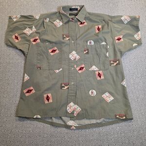 Generra Collection Vintage 80s Novelty Print Shirt Men’s Medium Matchbook